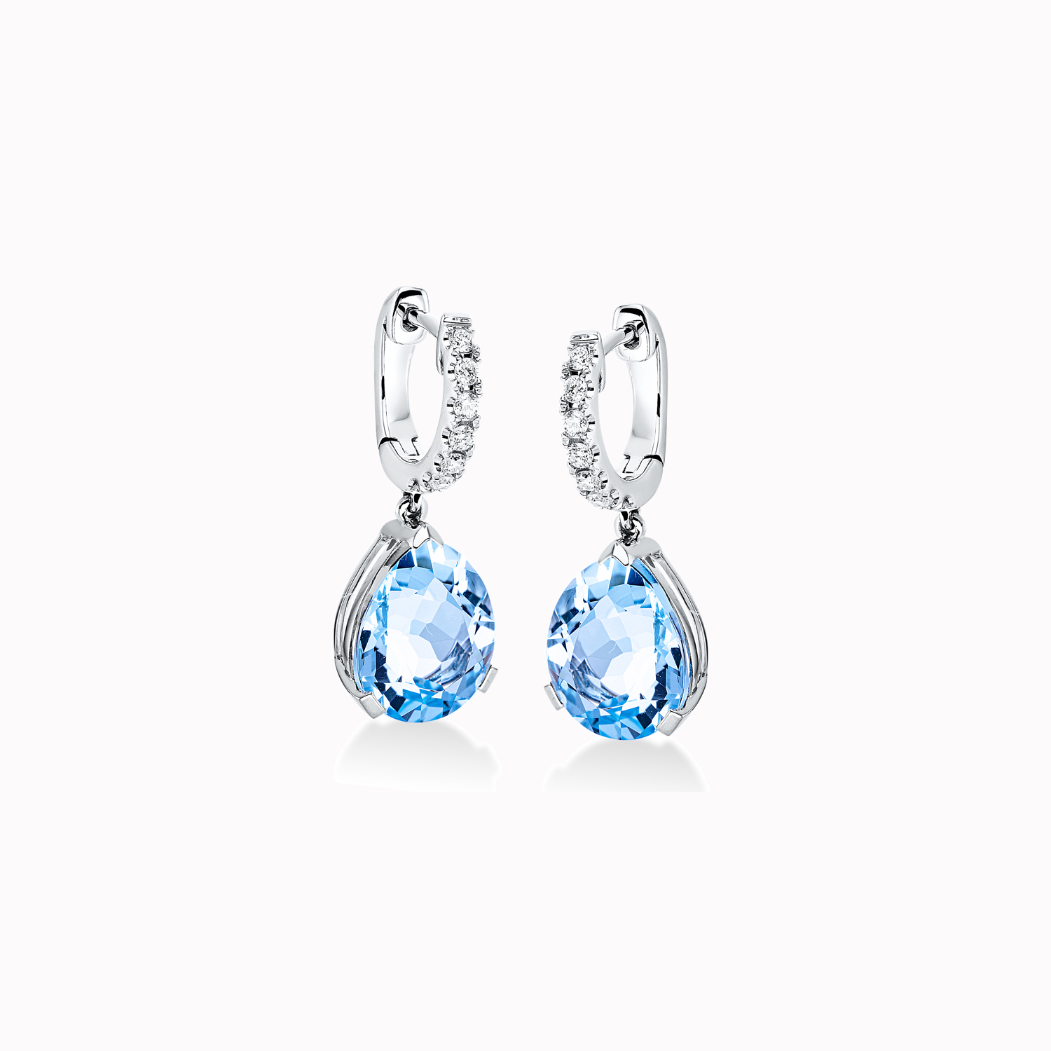 Sky Blue Topaz Earrings | Victor Azzopardi